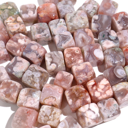 Flower Agate Cubes
