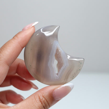 Druzy Agate Moon 38