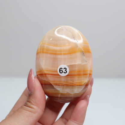 Orange Aragonite Palm Stone | 63*