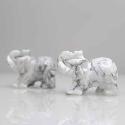 Howlite Elephants | 2”