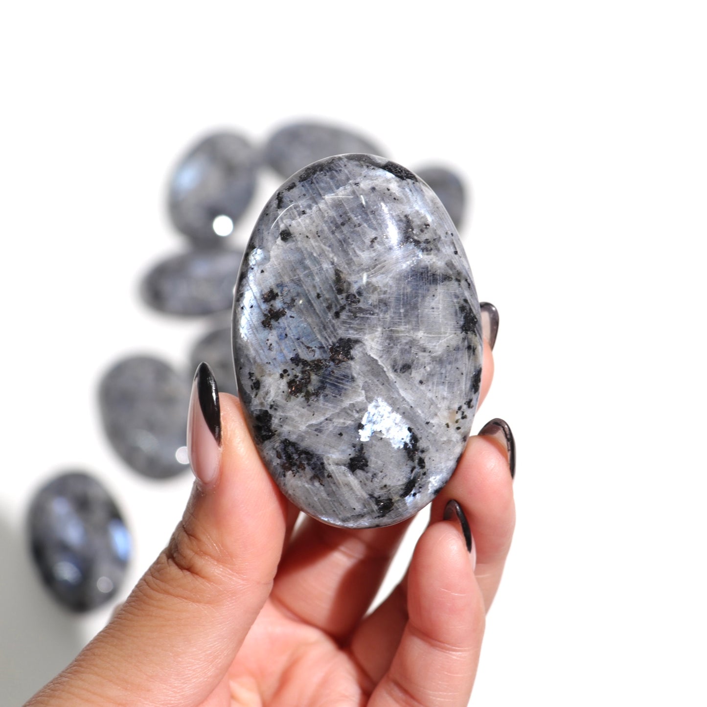 Larvakite Palm Stones