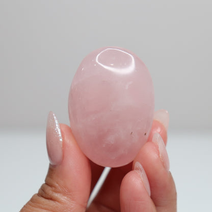 Rose Quartz Palm Stone 50