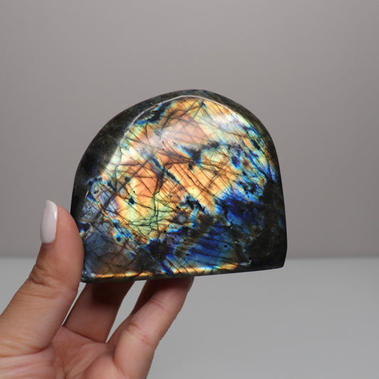 Orange & Rainbow Labradorite Freeform | 7