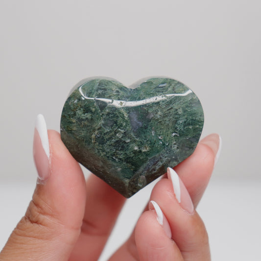 Moss Agate Heart | A