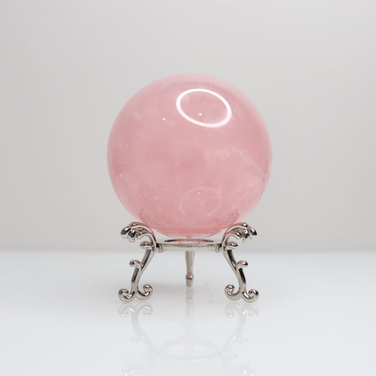 Rose Quartz Sphere w/ Stars 2
