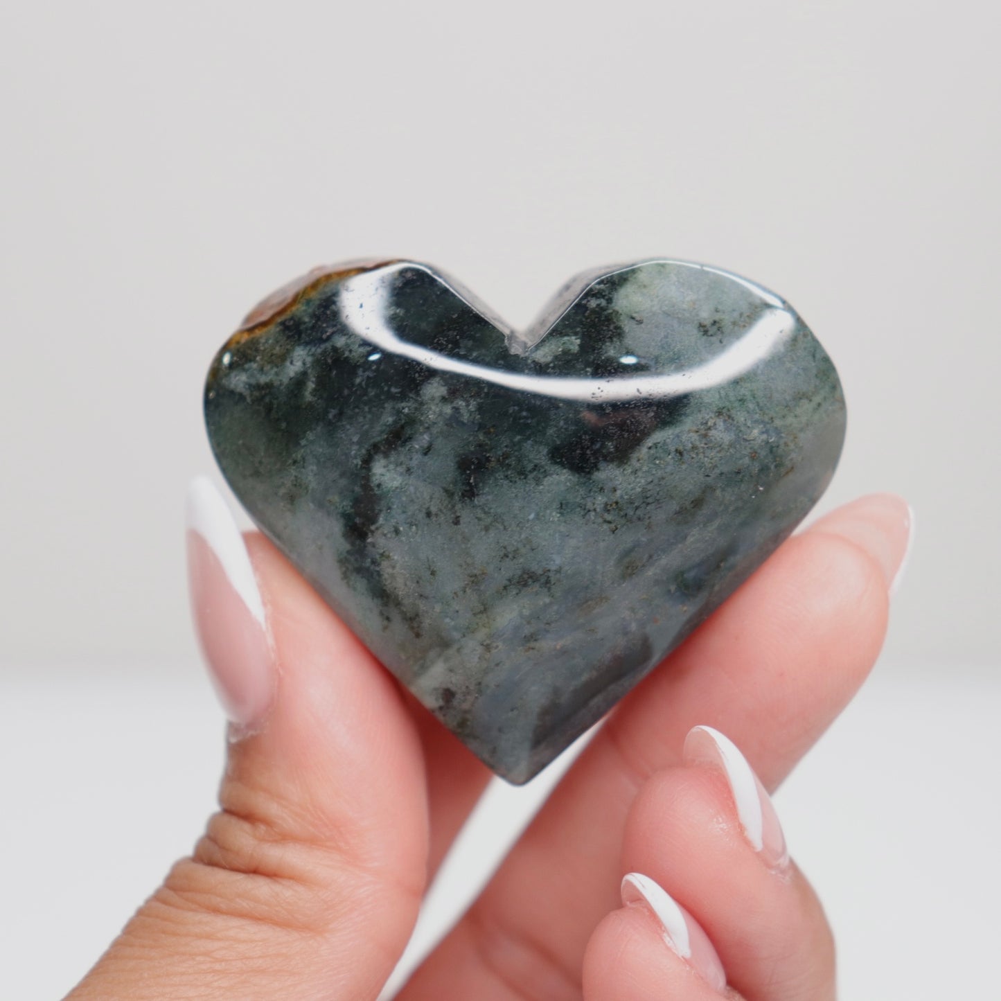 Moss Agate Heart | K