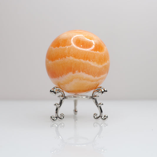 Orange Calcite Sphere | 3