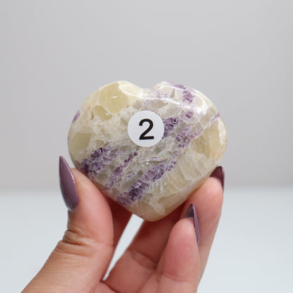 Fluorite & Calcite Heart 2