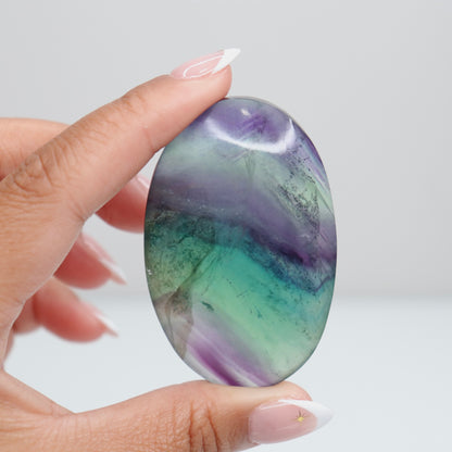 Fluorite Diamond Palm Stone 12
