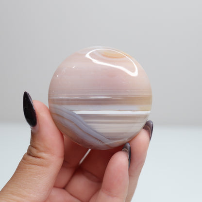 Flower Agate Round Palm | 9