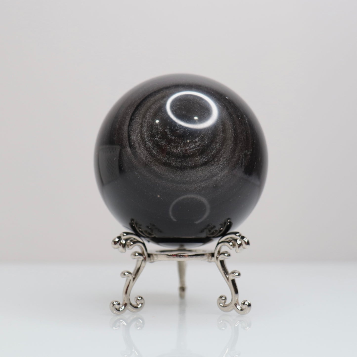 Silver Sheen Obsidian Sphere | D