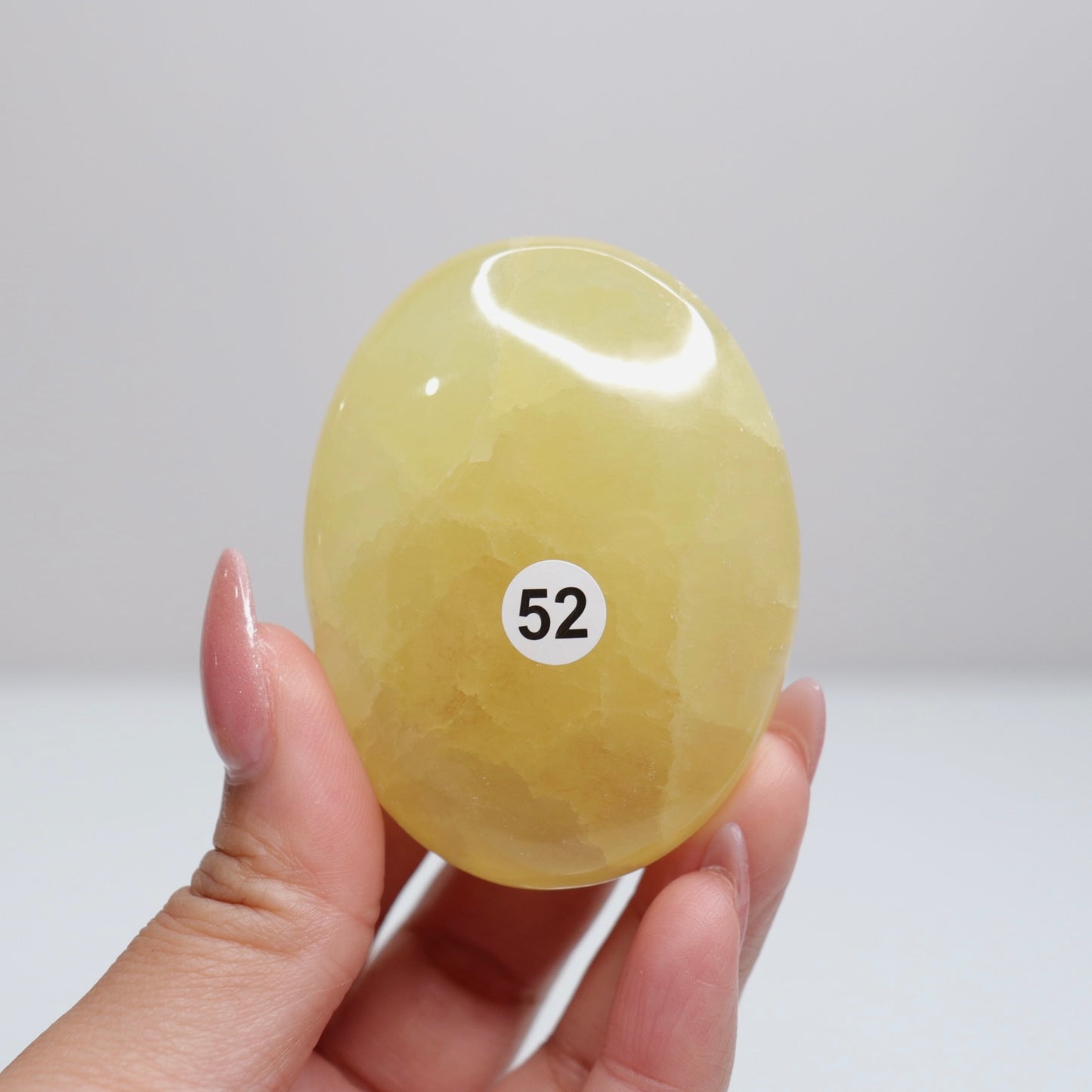 Lemon Calcite Palm Stone | 52