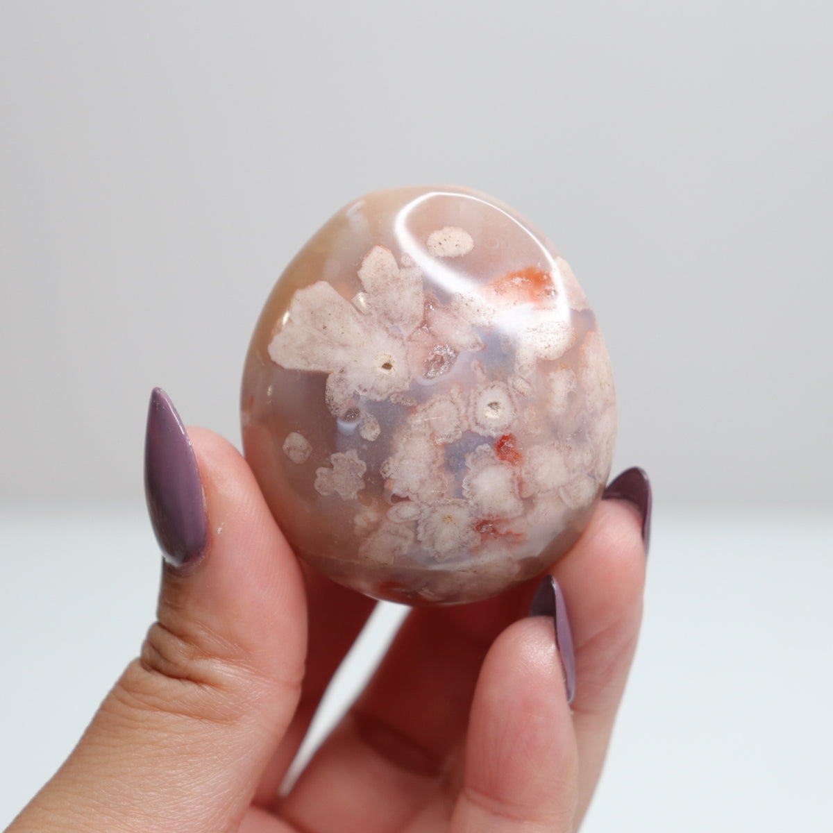 Flower Agate Palm Stone 108