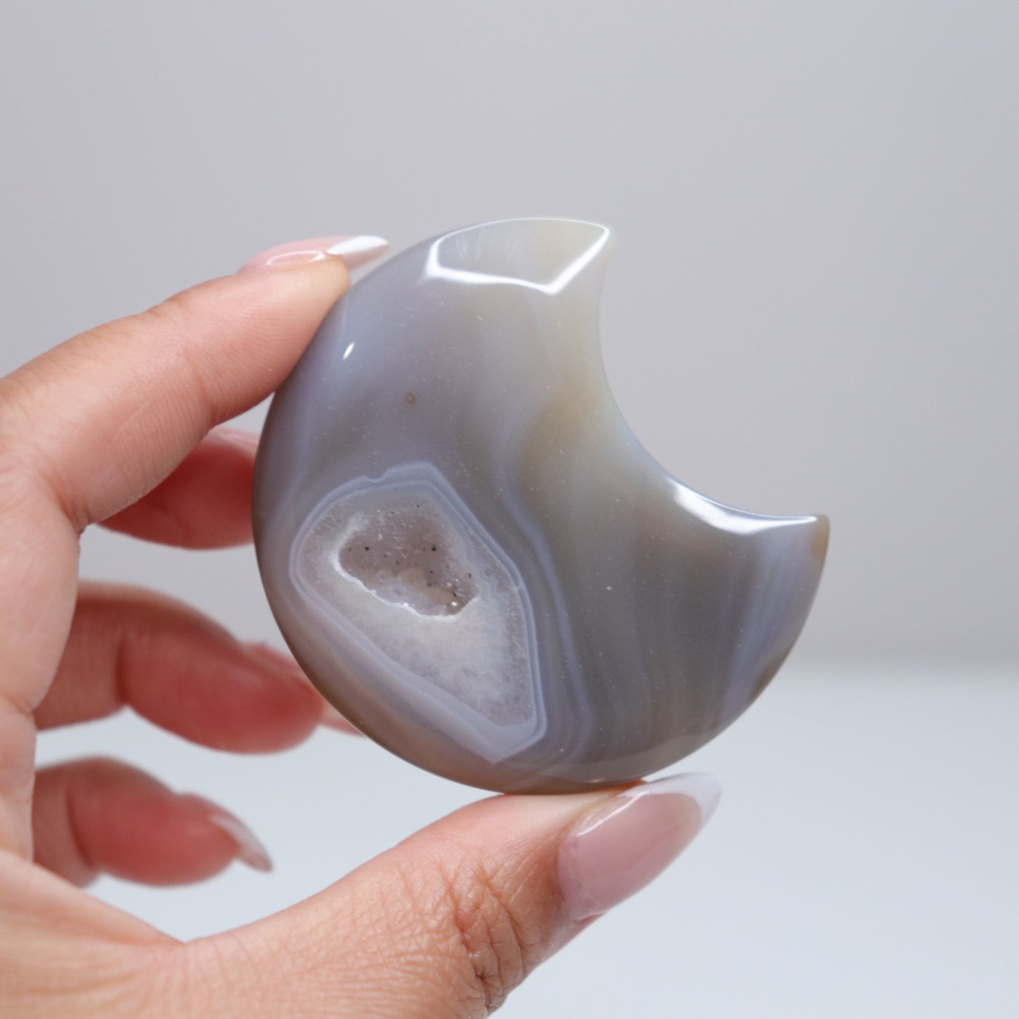 Druzy Agate Moon 50