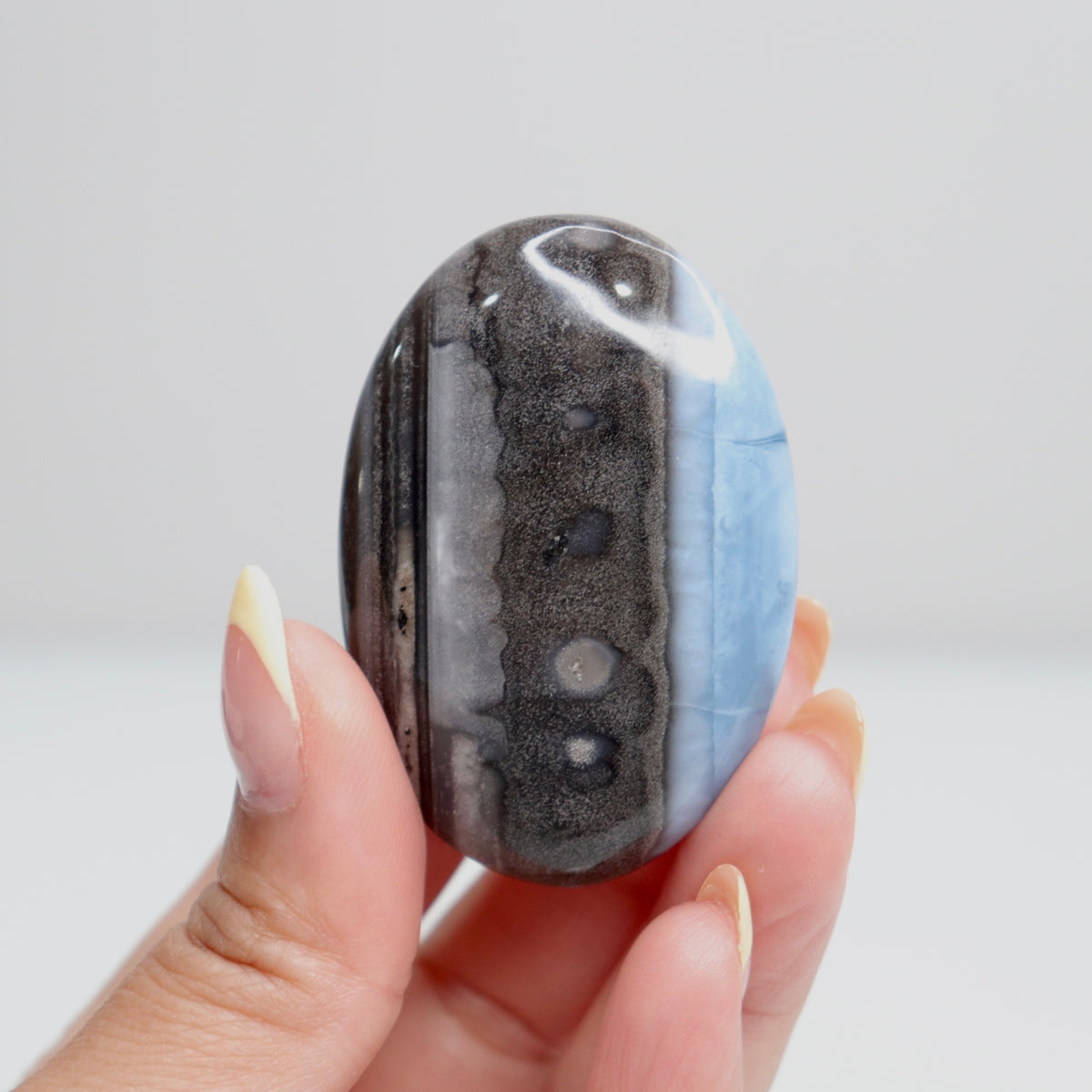 Blue Opal Palm Stone 9