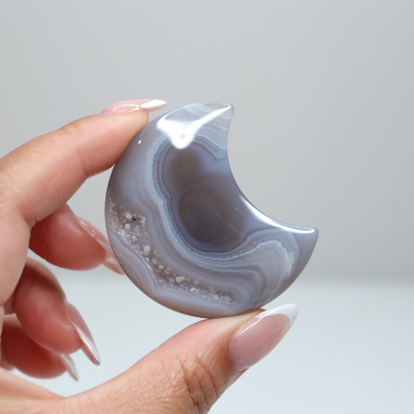 Druzy Agate Moon 36