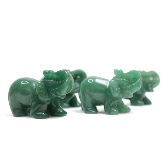 Green Aventurine Elephants | 2"