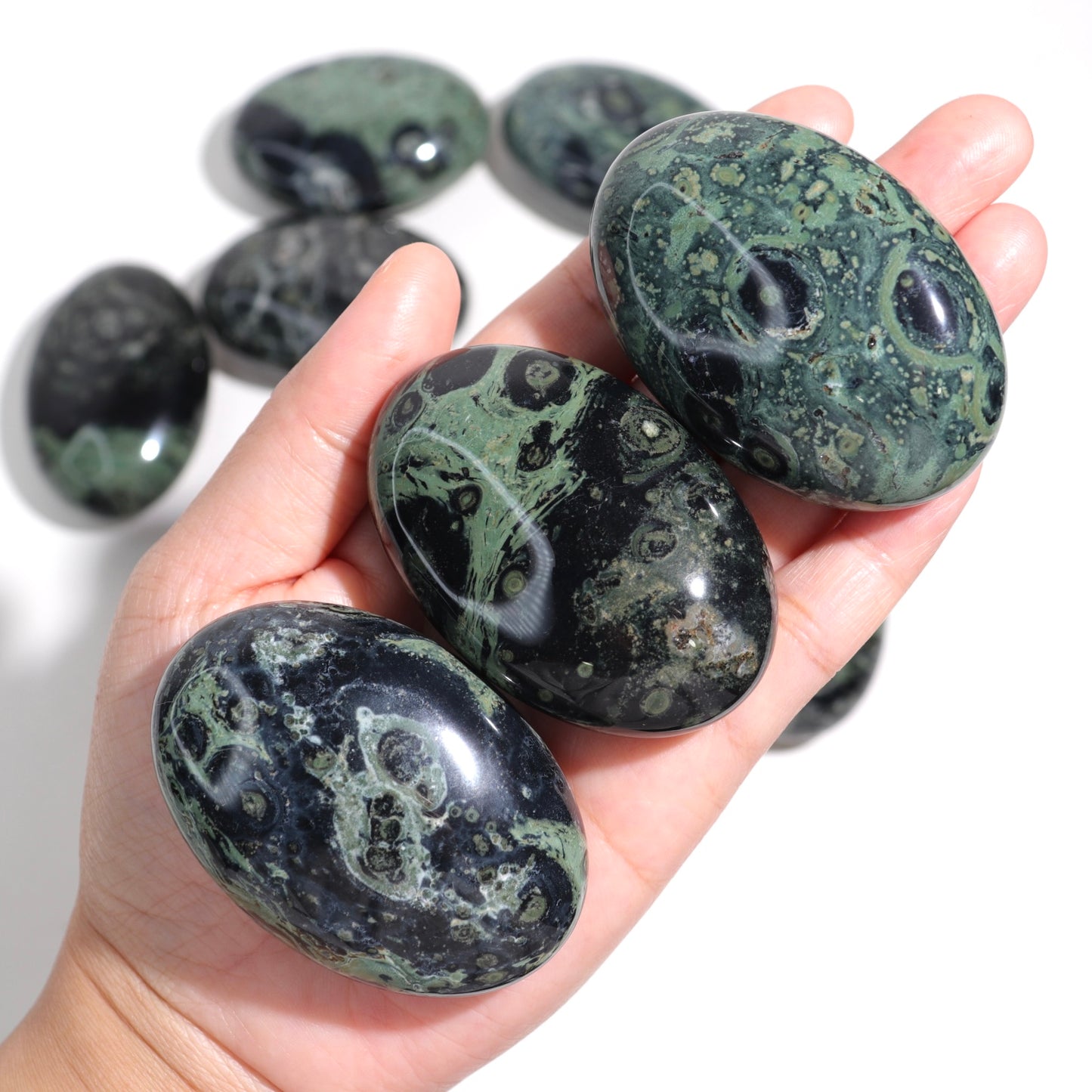 Kambaba Jasper Palm Stones