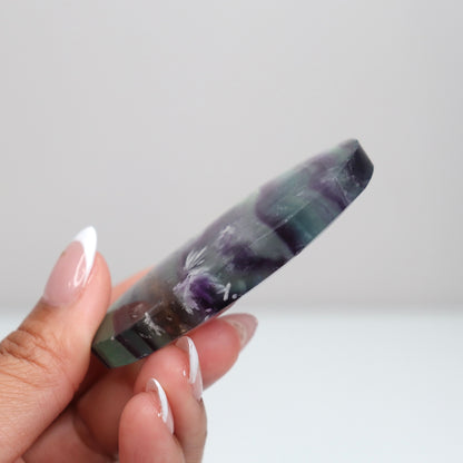 Fluorite Diamond Palm Stone 11*