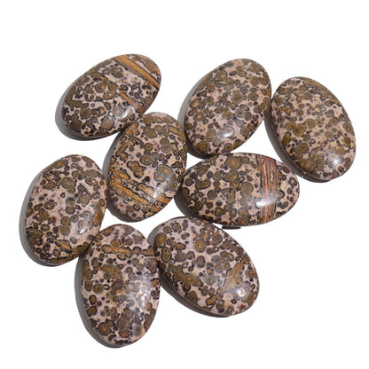 Leopardskin Jasper Palm Stones | Yellow