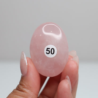 Rose Quartz Palm Stone 50