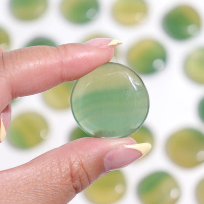 Lemon/Lime Fluorite Mini Flat Stones