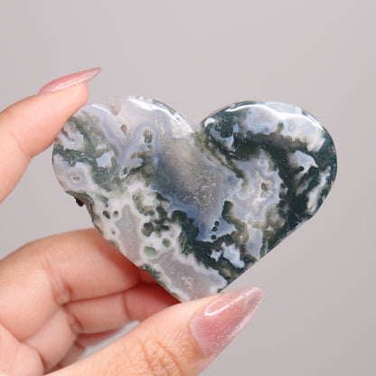 Moss Agate Heart | 18