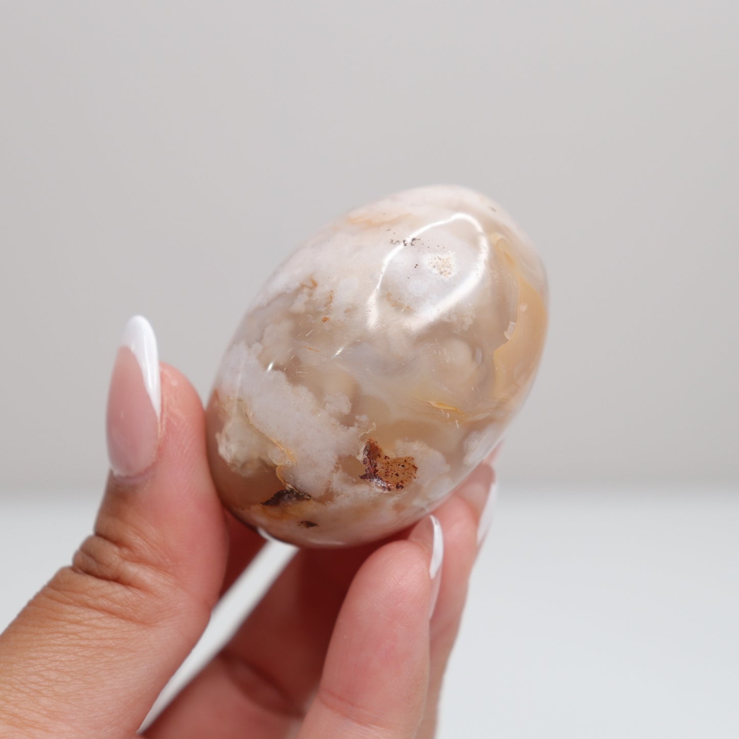 Flower Agate Palm Stone | 2