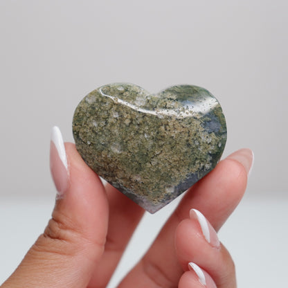 Moss Agate Heart | A