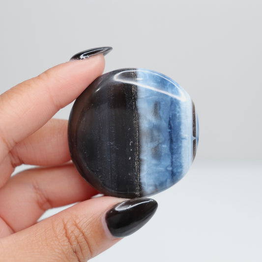 Blue Opal Flat Stone 30