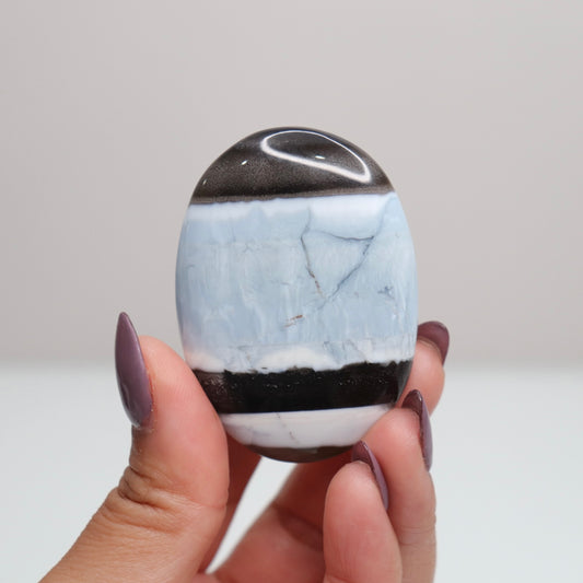 Blue Opal Palm Stone 26
