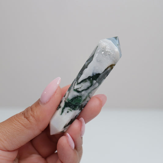 Moss Agate DT w/ Druzy | 16