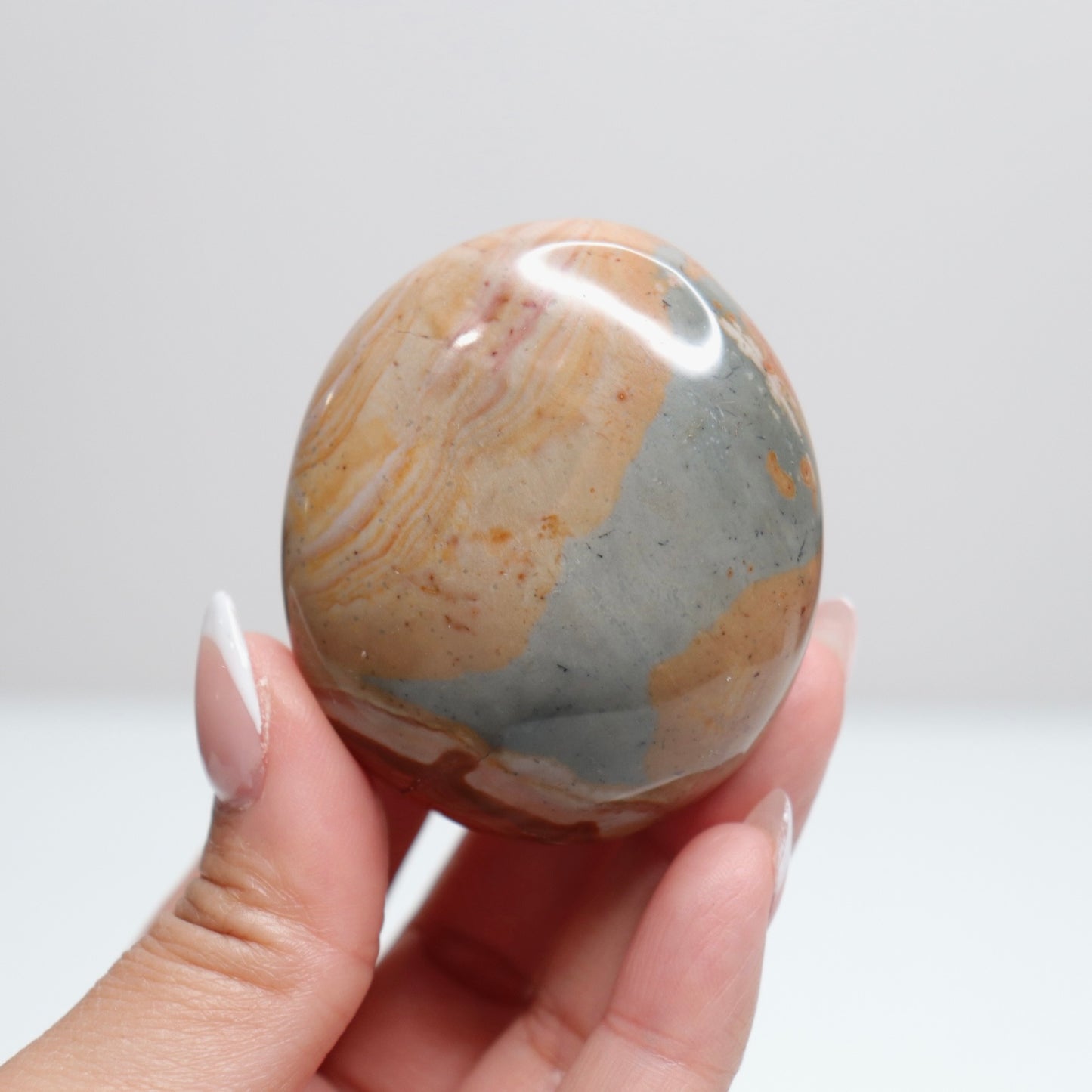 Polychrome Jasper Palm Stone | 20