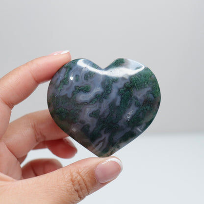 Moss Agate Heart | 58