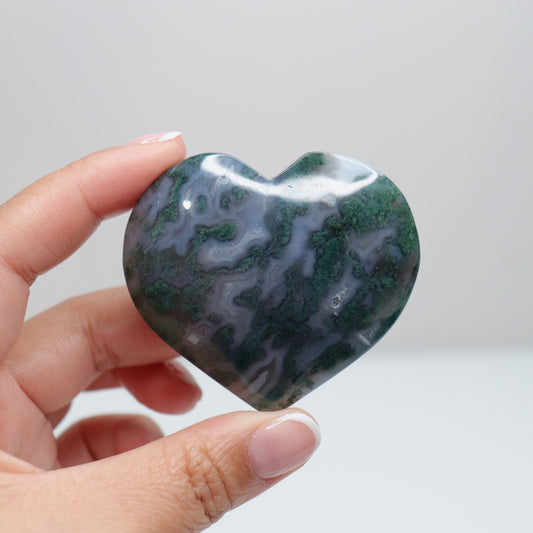 Moss Agate Heart | 58
