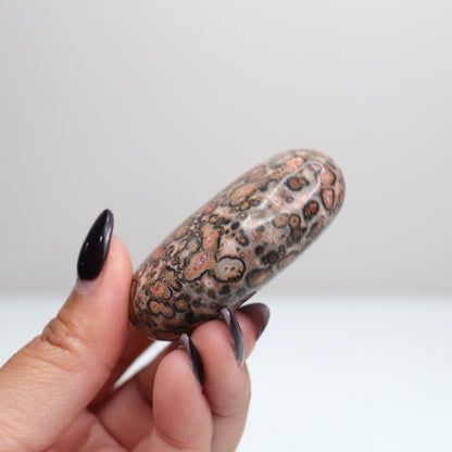 Leopard Skin Jasper Palm Stone | 26