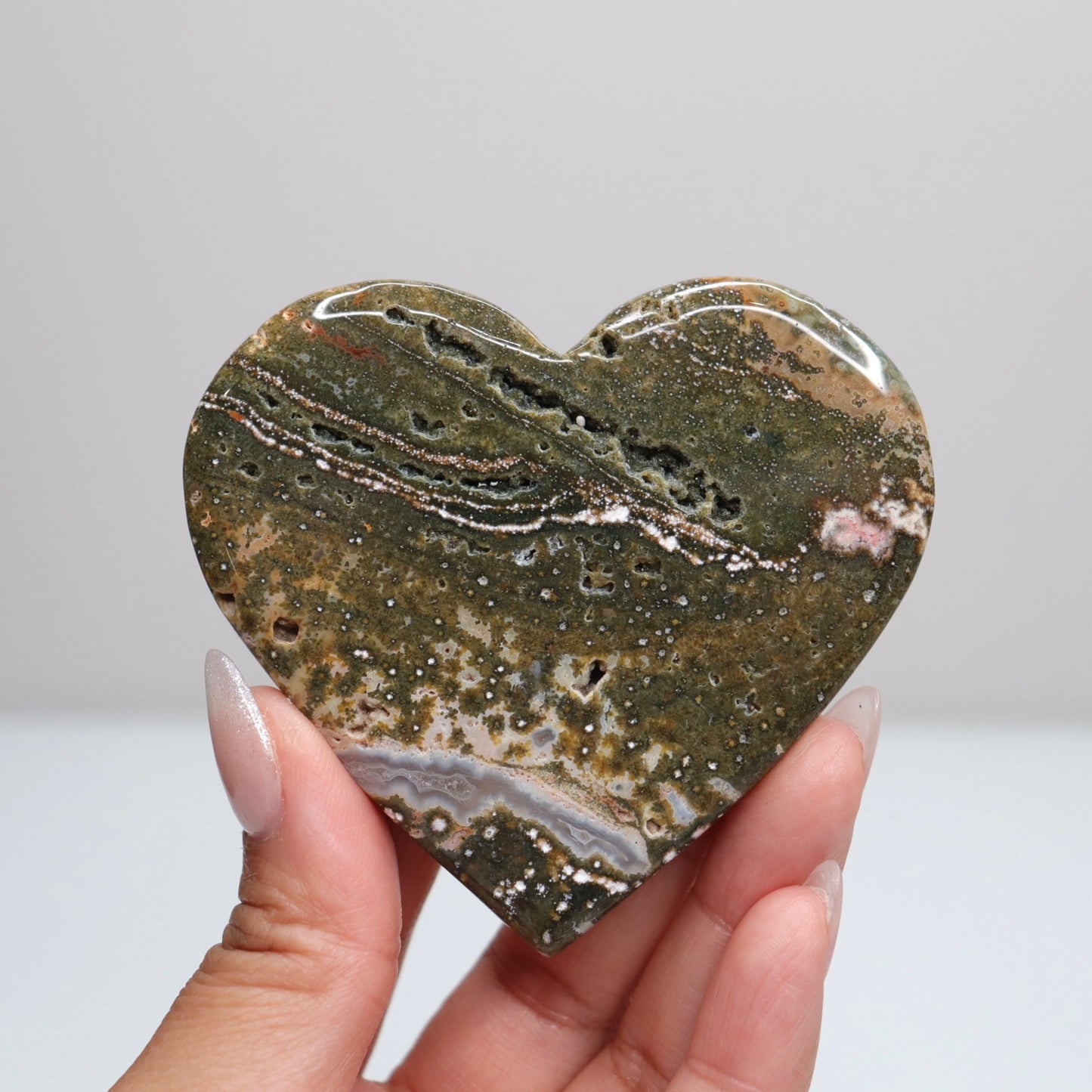 Ocean Jasper Heart | M