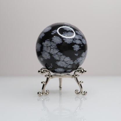Snowflake Obsidian Sphere | 72