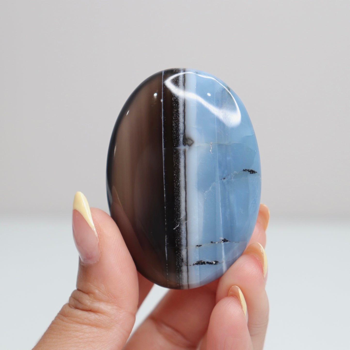Blue Opal Palm Stone 15