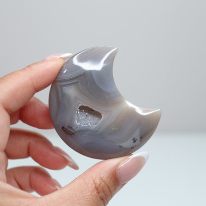 Druzy Agate Moon 45
