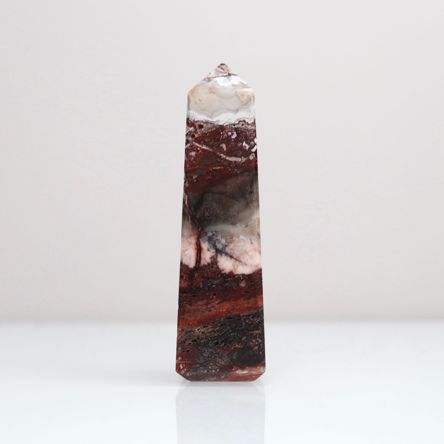 Mexican Lace Agate Tower 122