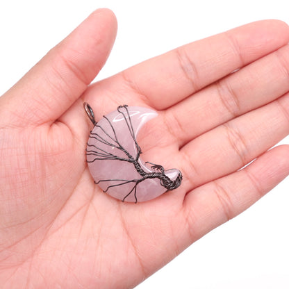 Crescent Moon Tree of Life Pendants