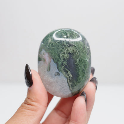 Moss Agate Palm Stone 25