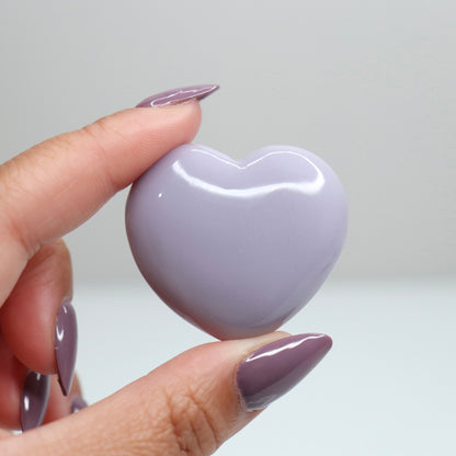 Lavender Fluorite Heart 1