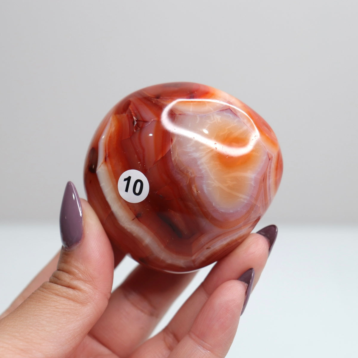 Carnelian Palm Stone 10