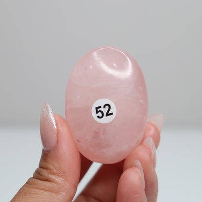 Rose Quartz Palm Stone 52