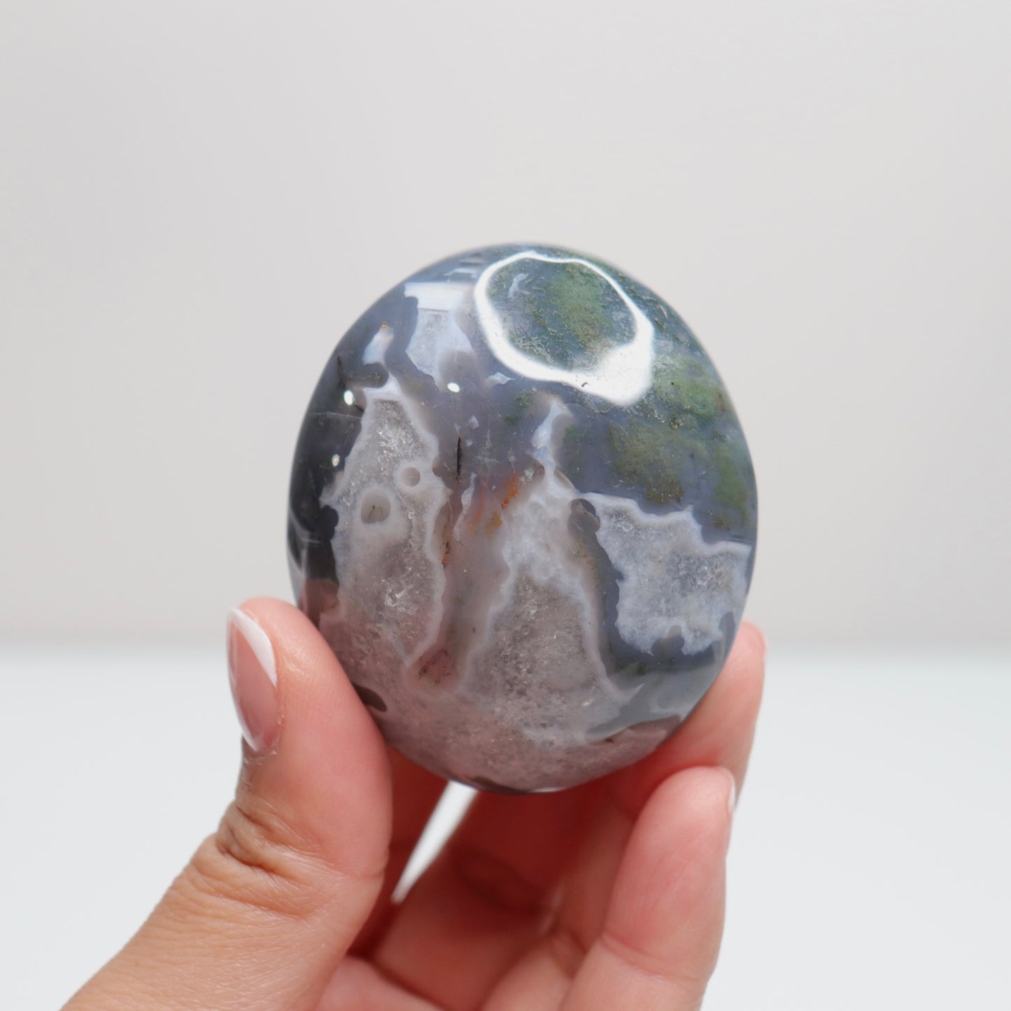 Moss Agate Palm Stone | 53