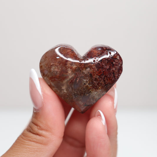 Moss Agate Heart | J