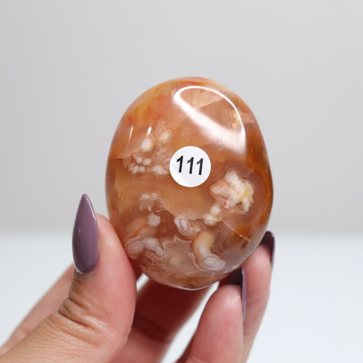 Flower Agate Palm Stone 111