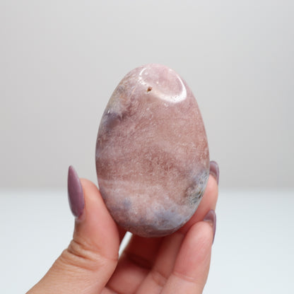 Pink Amethyst Palm Stone | 13